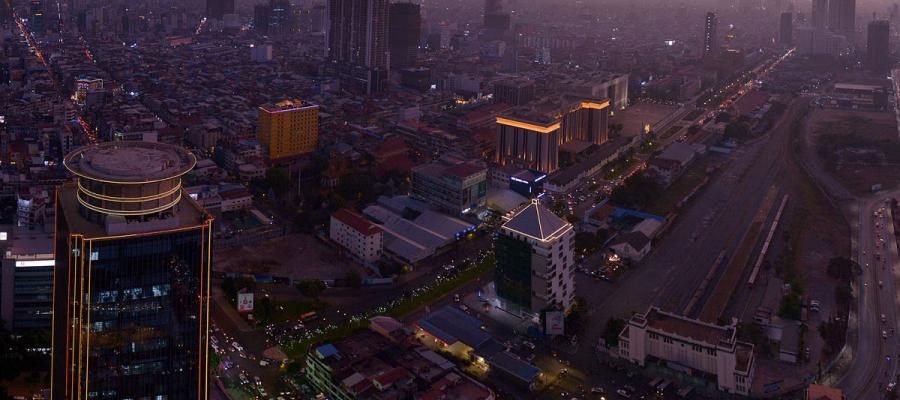 City skyline of Phnom Penh, Cambodia