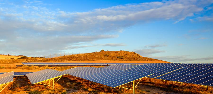 Solar panel farm in South Australia