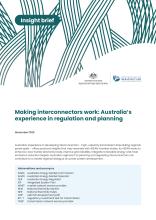 Making interconnectors work: Australia’s experience in regulation and planning