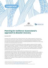 Planning for resilience - Queensland’s approach to disaster recovery