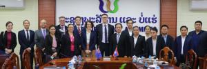 Australia's energy delegation at the Ministry of Energy and Mines in Laos