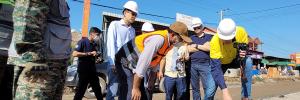 Austroads and P4I teams inspect road upgrade works on National Road 8 with MPWT engineers