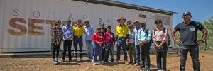 Timor-Leste delegation at Nauiyu Hybrid Renewable Power Station in NT